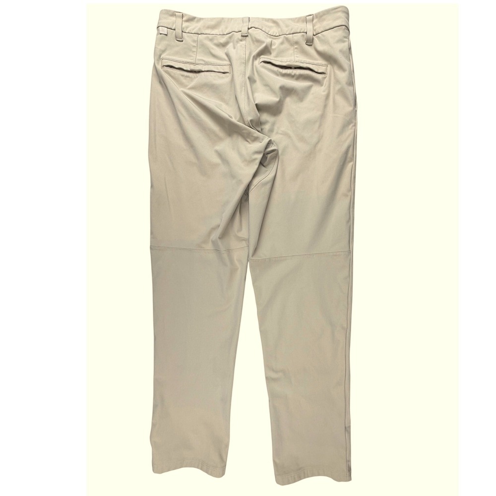Lululemon Commission Pant Mens 33 Tan Khaki Warpstreme Chino Trousers Slim Fit - Picture 7 of 9